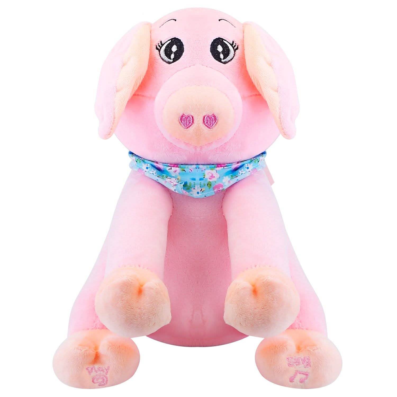 Stuffed Plush Pig Doll Pick-a-Boo Animated Toy