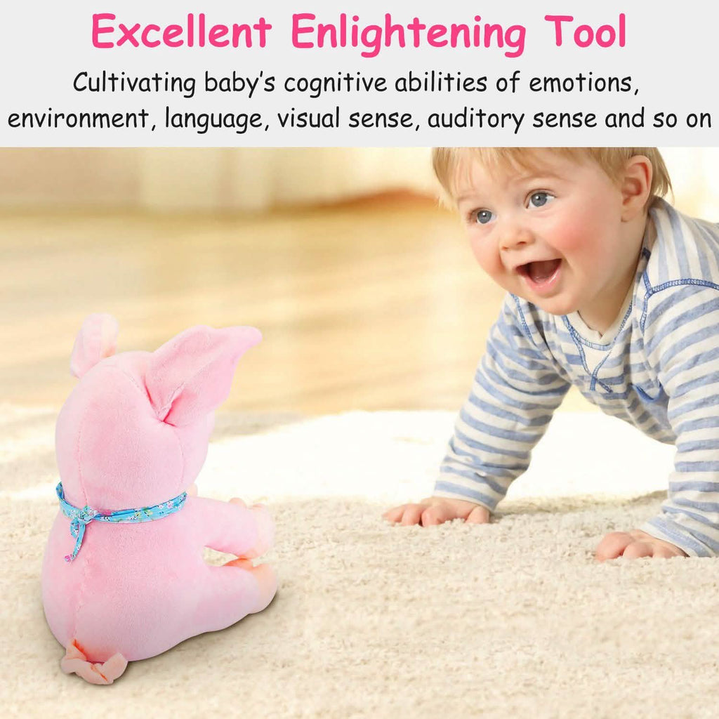 Stuffed Plush Pig Doll Pick-a-Boo Animated Toy