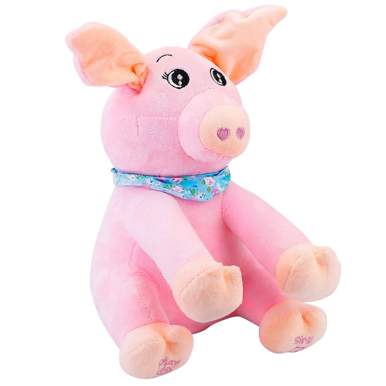 Stuffed Plush Pig Doll Pick-a-Boo Animated Toy
