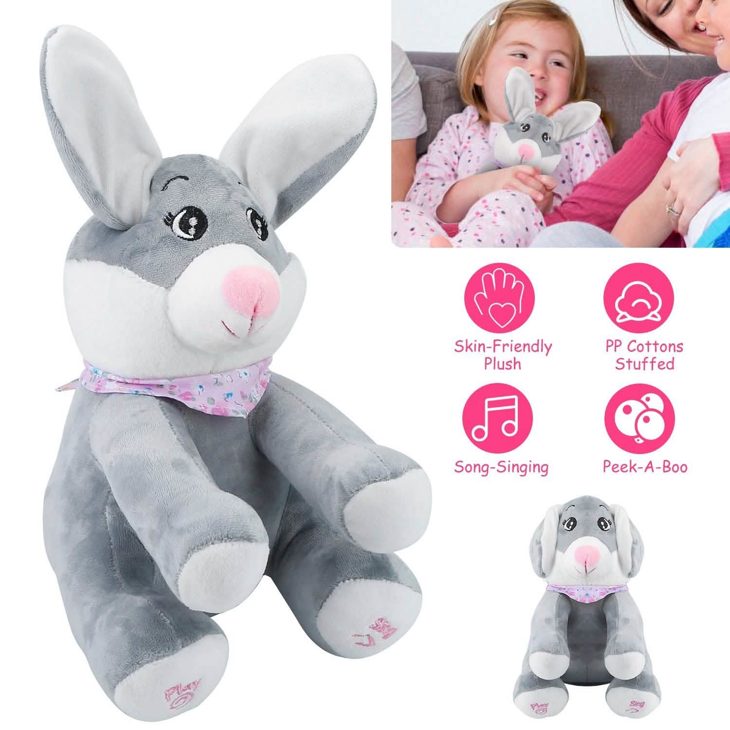 Stuffed Plush Rabbit Doll Toy Animated Talking and Singing