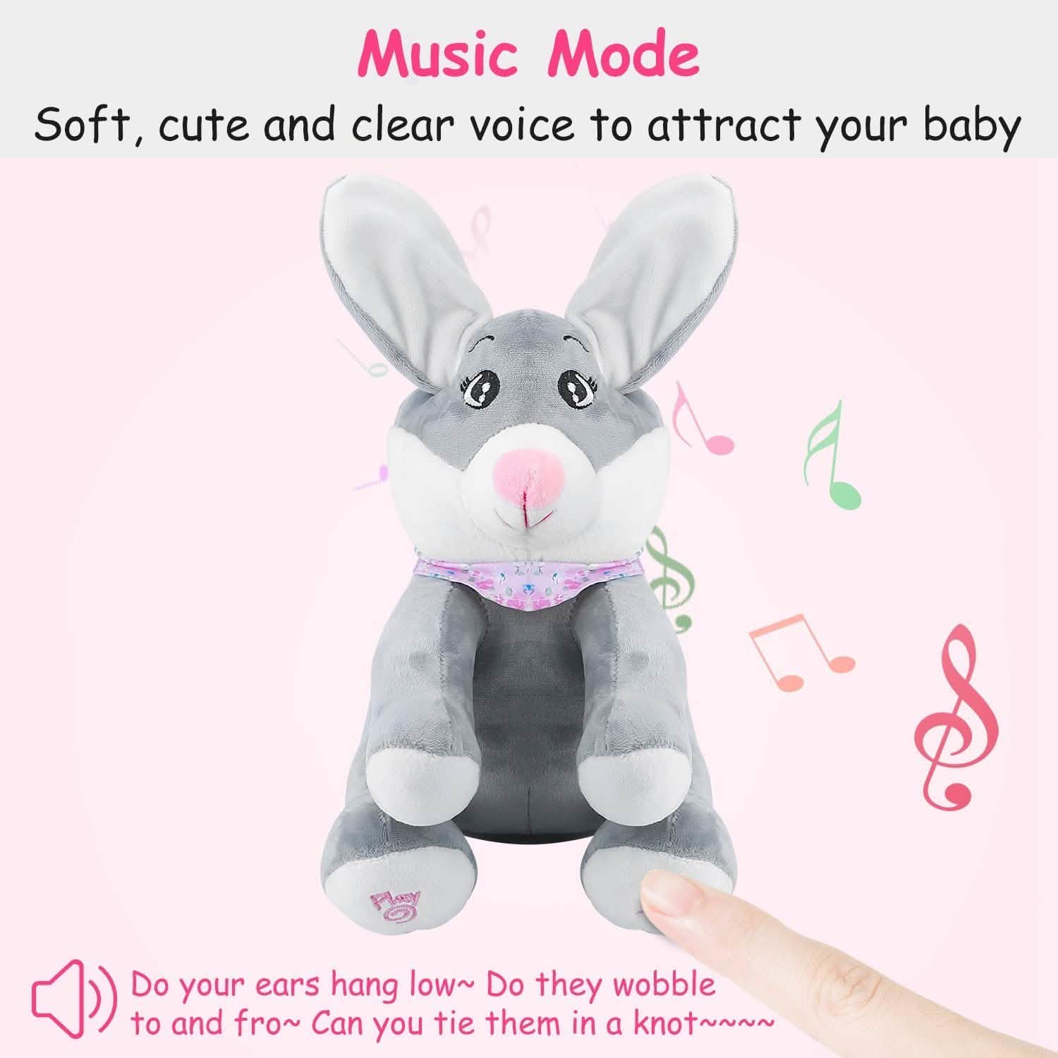Stuffed Plush Rabbit Doll Toy Animated Talking and Singing