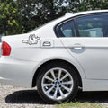 Styling The Feeding Cartoon Car Fuel Cap Stickers Funny Cat Lover Decal Vinyl Sticker Decals Accessories Cat Hungry Cat Feed Me! Vinyl Decal White Funny Cat Stickers For Cars