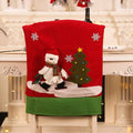 Stylish Chair Covers Christmas Santa Claus Chair Back Cover Christmas Dining Dinner Table Decoration New Year Party Supplies Dining Table Decoration for Home New Year Party