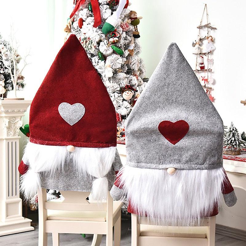Stylish Chair Covers Christmas Santa Claus Chair Back Cover Christmas Dining Dinner Table Decoration New Year Party Supplies Dining Table Decoration for Home New Year Party