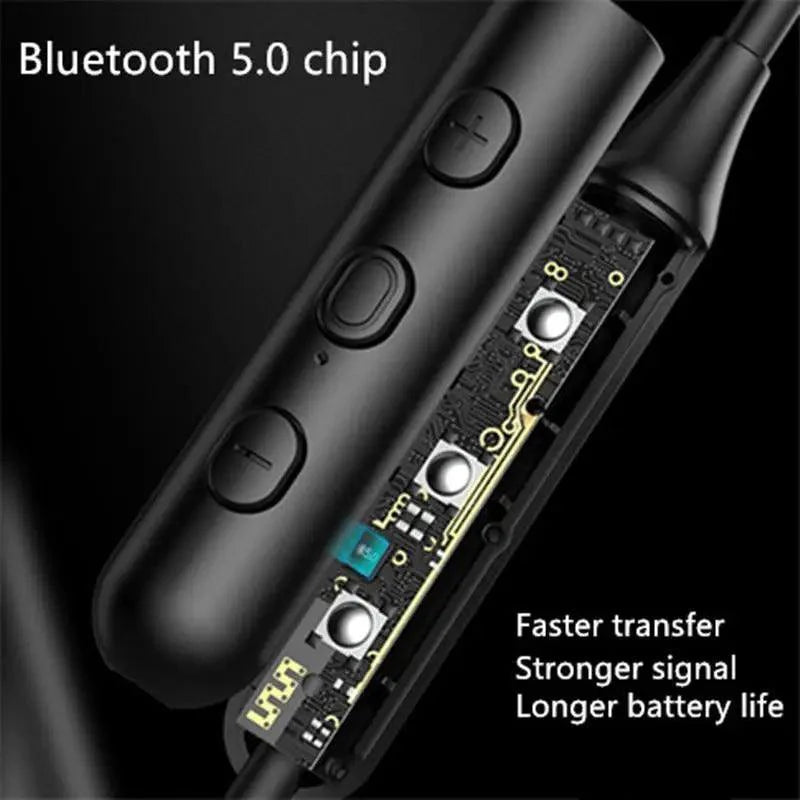 Stylish  Wireless Bluetooth Earphones Magnetic Sports Running Headset IPX5 Waterproof  Noise Cancelling Stereo Magnetic Earphones With Mic For Workout Running Gym