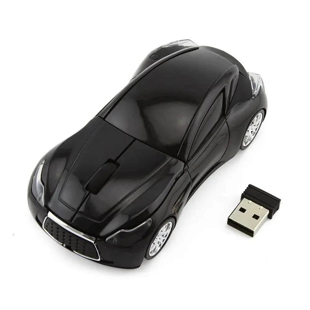 Stylish Wireless Computer Car Shape Mouse Mini 3D Ergonomic PC Gamer Mouse Retro Optical Mice 1600 DPI USB Receiver Suitable for PC/Computer/Laptop