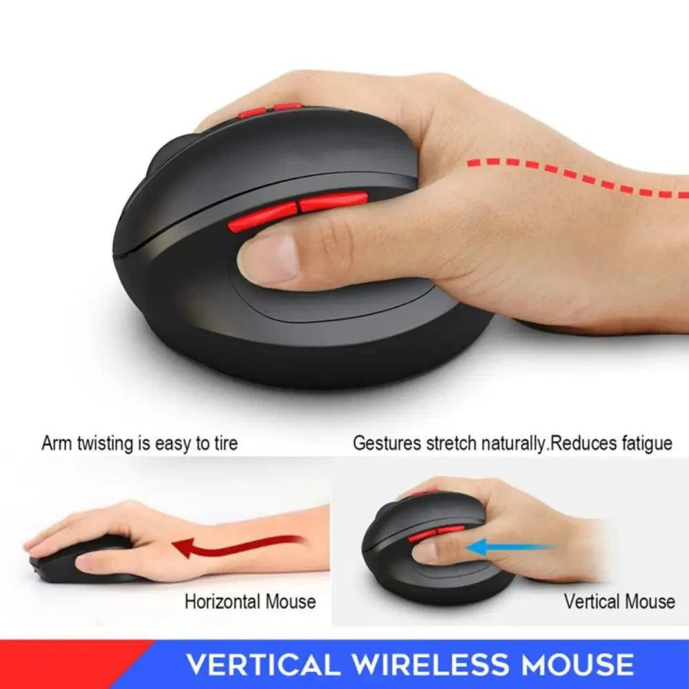 Stylish Wireless Gaming Mouse Vertical Ergonomic Rechargeable Gamer Mouse  Classic USB 7 Key Magic Mouse For PC Laptop Notebook Computer Desktop
