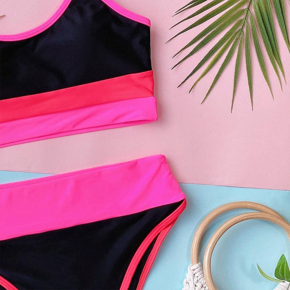 Summer Cute Vintage Women's Swimsuit Bikini Split Swimwear Women's Swimwear Women's 2-piece Beachwear Loose Bikini Fashion  Retro Bikini  Fashion Beachwear Summer Spa Beach Surf Sport