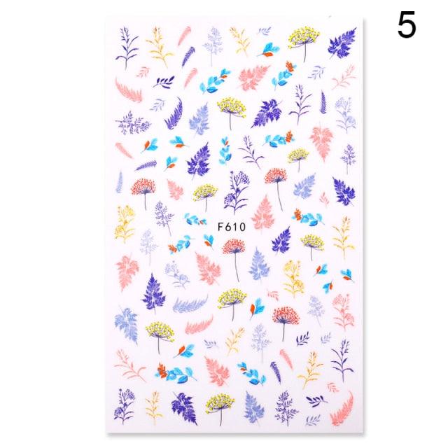 Summer Glitter Nail Decals Stickers Gold Black White Leaf Manicuring Foils Geometric Slider Nail Art Adhesive Decor Adhesive 3D Wave Design Decoration for Women Girls Art Stickers Decal Decoration Metallic Curve Strip Line Nail Decor