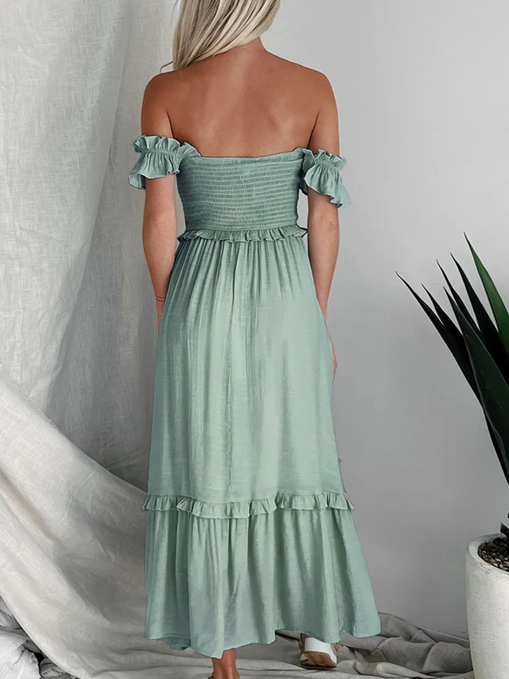 Summer new women's solid color dress
