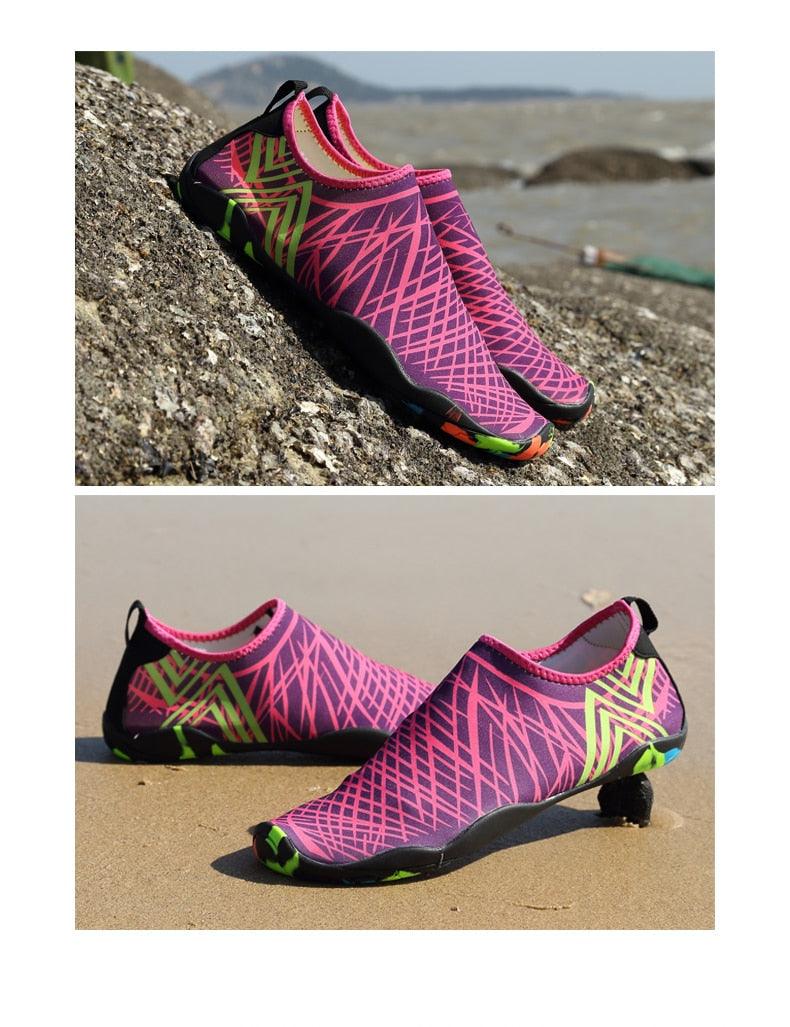 Summer Outdoor Mens Sports Water Shoes Non-Slip Beach Shoes Barefoot Upstream Shoes Quick-Dry Aqua Sock Barefoot For Beach Swim River Pool Lake Hiking Kayaking Surfing