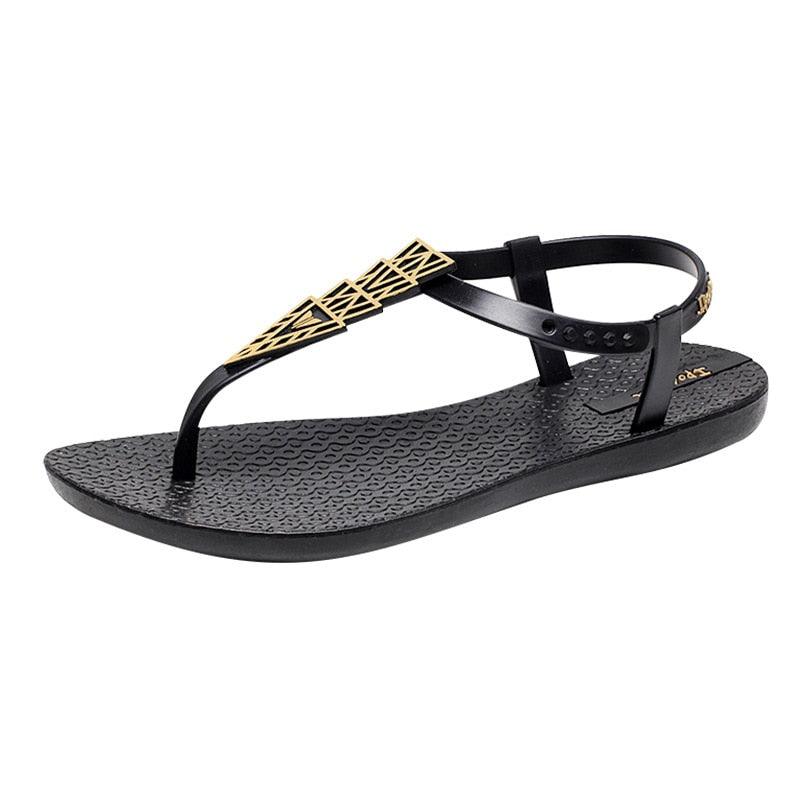 Summer Sandals Women New Flat Slides Flip Flops Seaside Vacation Shoes Woman Beach Flat Style Casual Sandals Slippers Beach Shoes Dress Summer Beach Shoes Thong Slippers