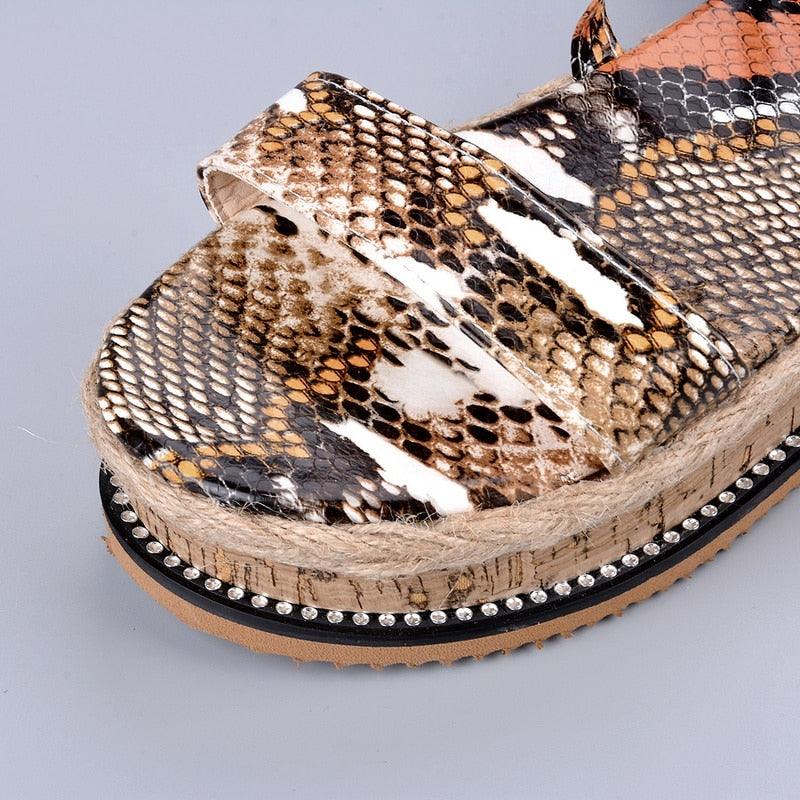 Summer Sandals Women Platform Shoes Candy Color Casual Girls Slip On Strap Cross Platform Espadrille Open Toe High Heel Sandals With Ankle Strap Buckle Up Shoes