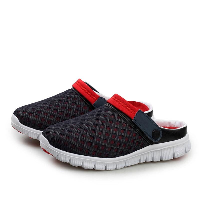 Summer Shoes Men Sandals Colorful Couples Beach Slippers Clogs Mens Breathable Summer Beach Slippers Lightweight Mesh Sandals Outdoor Walking Shoes