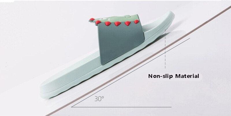 Summer Women Floor Flat Shoes Lovely Indoor Flip Flops Female Non-Slip Bathroom Home Slippers Women Cartoon Comfort Slip-On Sandal Shower Water Shoe