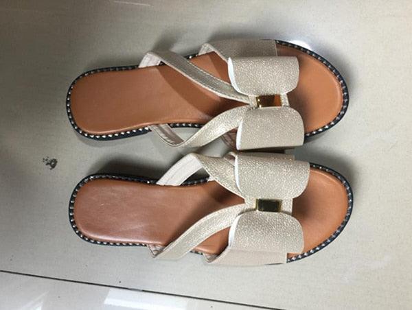 Summer Women Slippers Cute Butterfly-Knot Casual Sandals Lady Slides Flats Slip-On Women Shoes Butterfly Slippers Soft Bottom Comfy Sandals Bathroom Garden Casual Slippers Open-Toe Breathable Travel Shoes