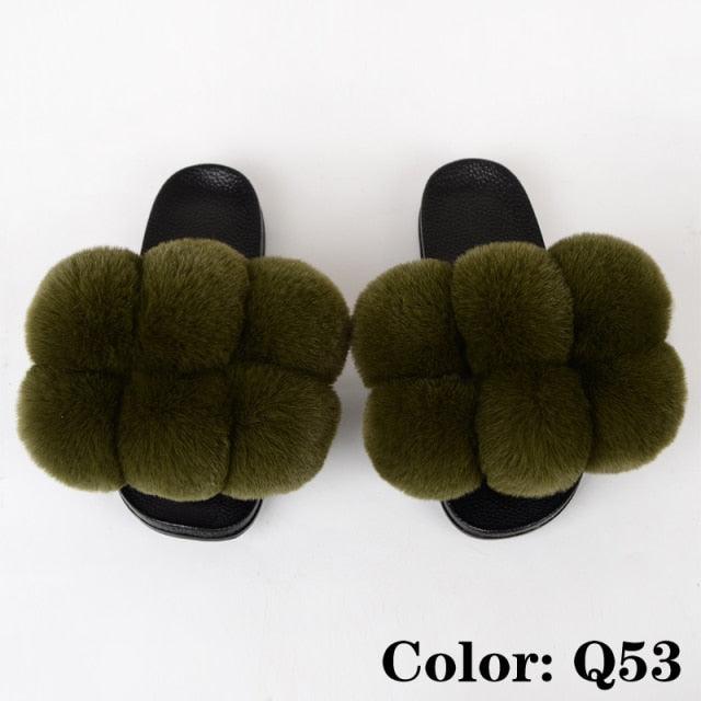 Summer Women Slippers Faux Fur Slides For Women Fluffy Slippers House Shoes Woman Slippers Open Toe Fuzzy Fur Slippers Girls Fluffy House Slides Outdoor Indoor Slippers