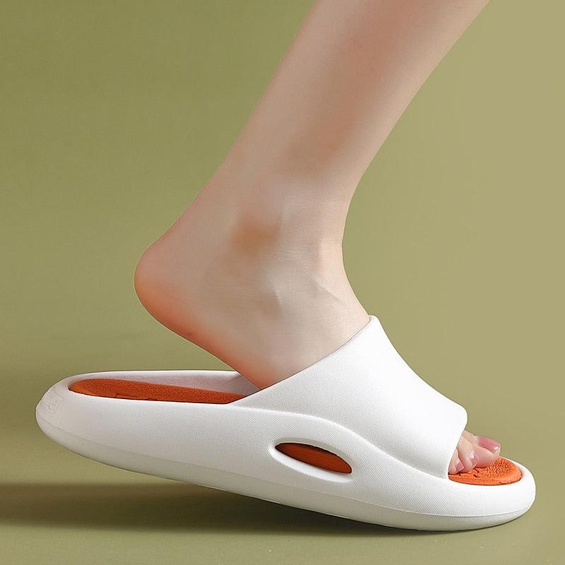 Summer Women Slippers Runway Shoes Outdoor Slides Men Flip Flops Thick Sole Non-slip Beach Pool Outdoor Slippers Anti-Slip Shower Spa Bath Pool Gym Slides Flip Flop Open Toe Comfortable Soft Sandals Casual Shoes