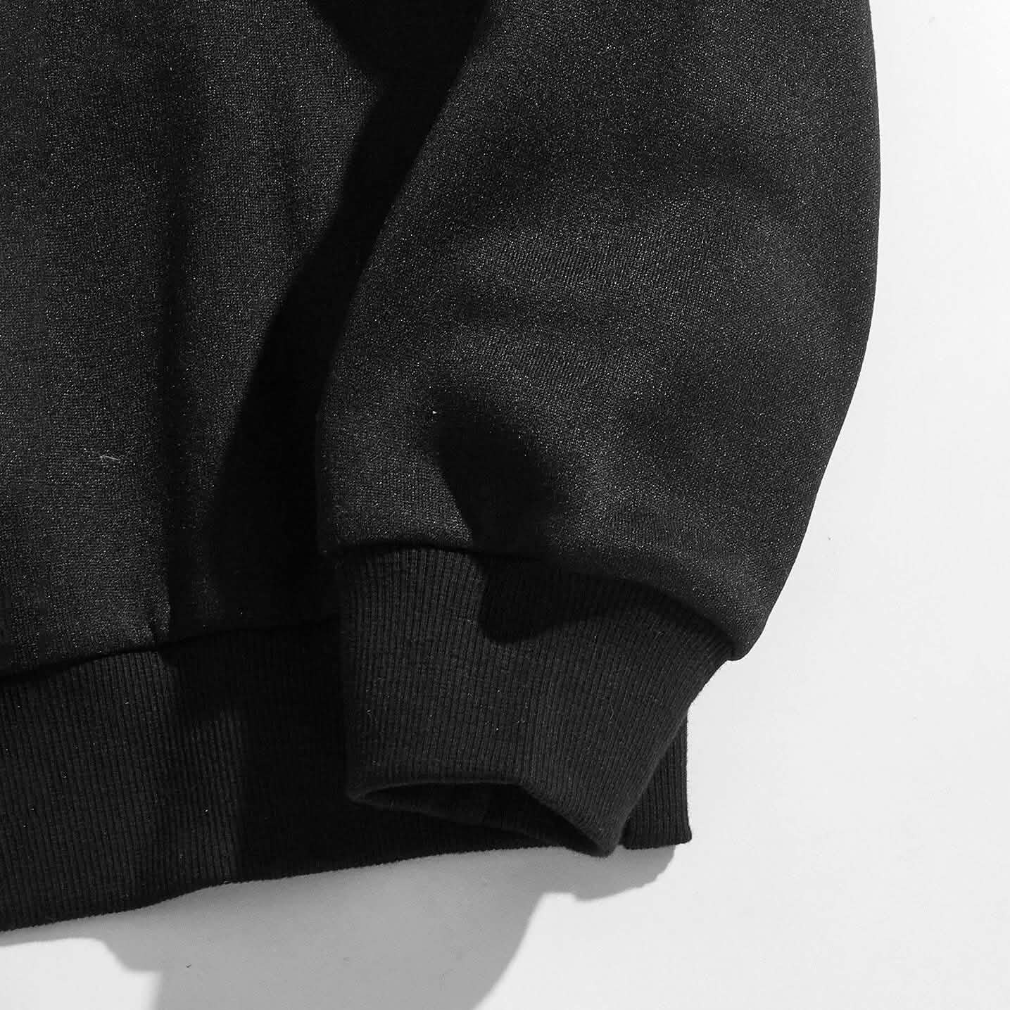Sun and Letter Graphic Oversized Thermal Sweatshirt