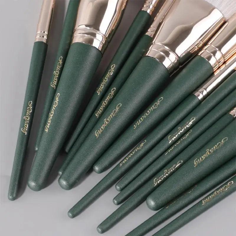 Super Quality 14Pcs Makeup Brushes Set Cosmetic Foundation Powder Blush Eye Shadow Lip Blend Wooden Make Up Brush Tool Kit