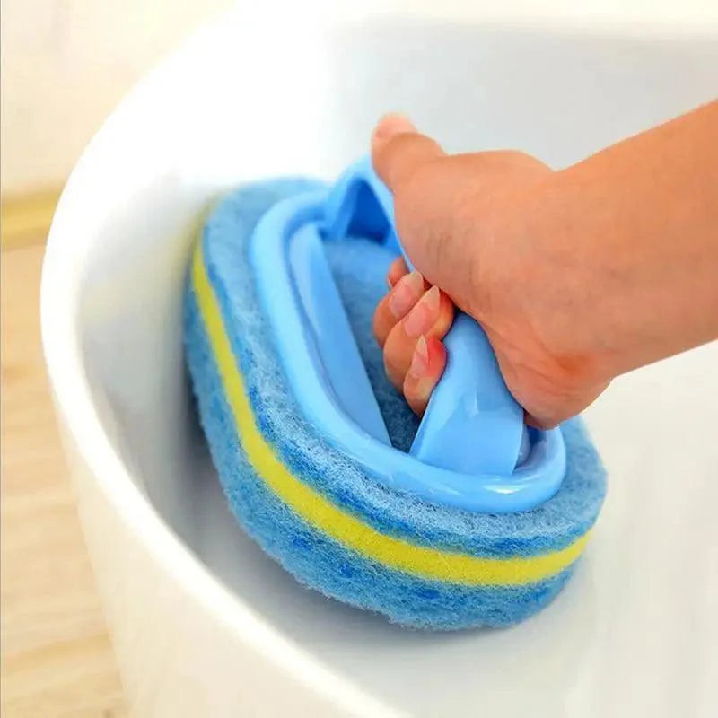 Super Quality Kitchen Cleaning Bathroom Toilet Kitchen Glass Wall Cleaning Bath Brush Handle Sponge Bath BottomBathtub Cleaning Tools