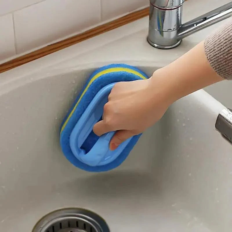 Super Quality Kitchen Cleaning Bathroom Toilet Kitchen Glass Wall Cleaning Bath Brush Handle Sponge Bath BottomBathtub Cleaning Tools