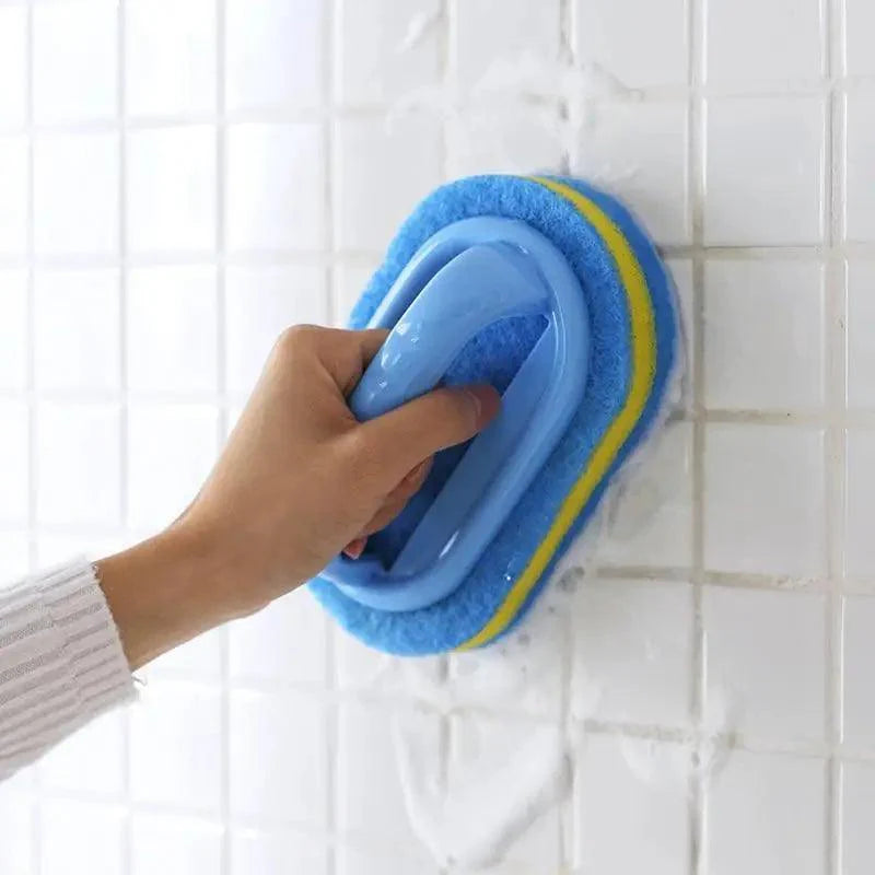 Super Quality Kitchen Cleaning Bathroom Toilet Kitchen Glass Wall Cleaning Bath Brush Handle Sponge Bath BottomBathtub Cleaning Tools
