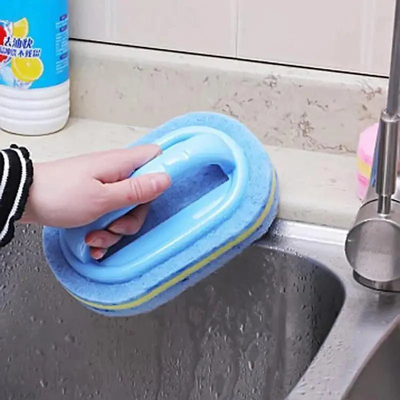 Super Quality Kitchen Cleaning Bathroom Toilet Kitchen Glass Wall Cleaning Bath Brush Handle Sponge Bath BottomBathtub Cleaning Tools