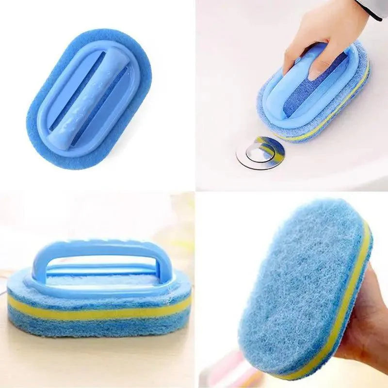 Super Quality Kitchen Cleaning Bathroom Toilet Kitchen Glass Wall Cleaning Bath Brush Handle Sponge Bath BottomBathtub Cleaning Tools