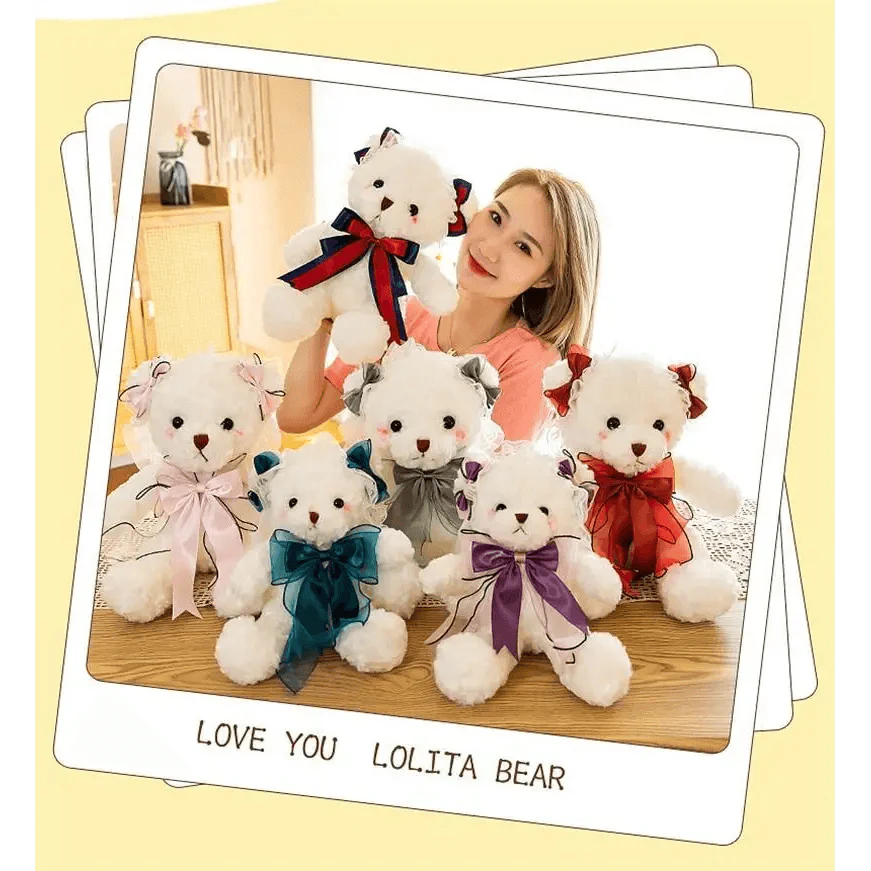 Superior Quality Cute Teddy Bear With Dress Plush Doll Stuffed Animals Kids Toys Room Decor, Christmas,VE Valentine Gifts