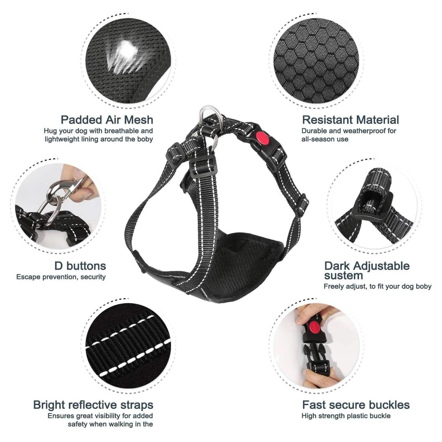 Support Harness Set Adjustable Chest Sling Strap for Elderly Disable Dog