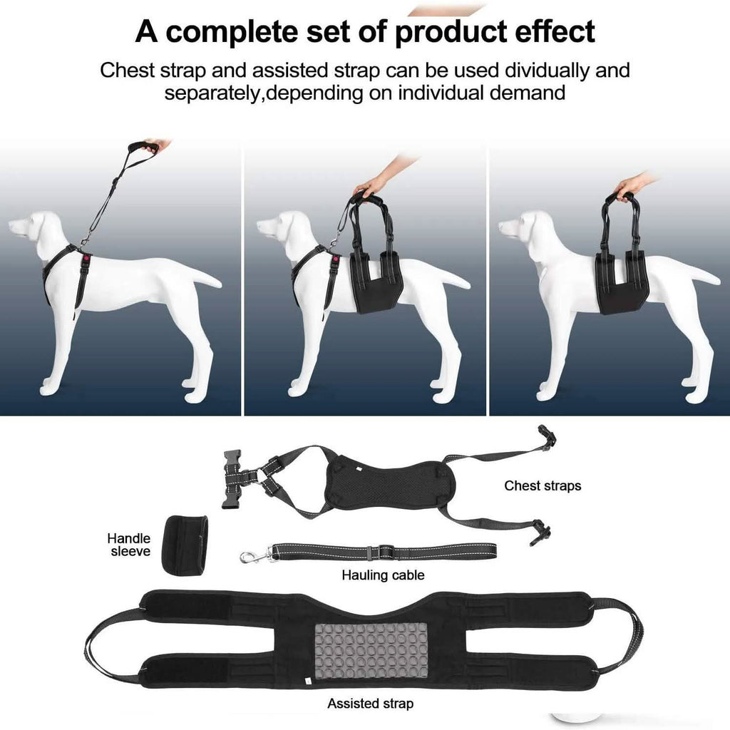 Support Harness Set Adjustable Chest Sling Strap for Elderly Disable Dog