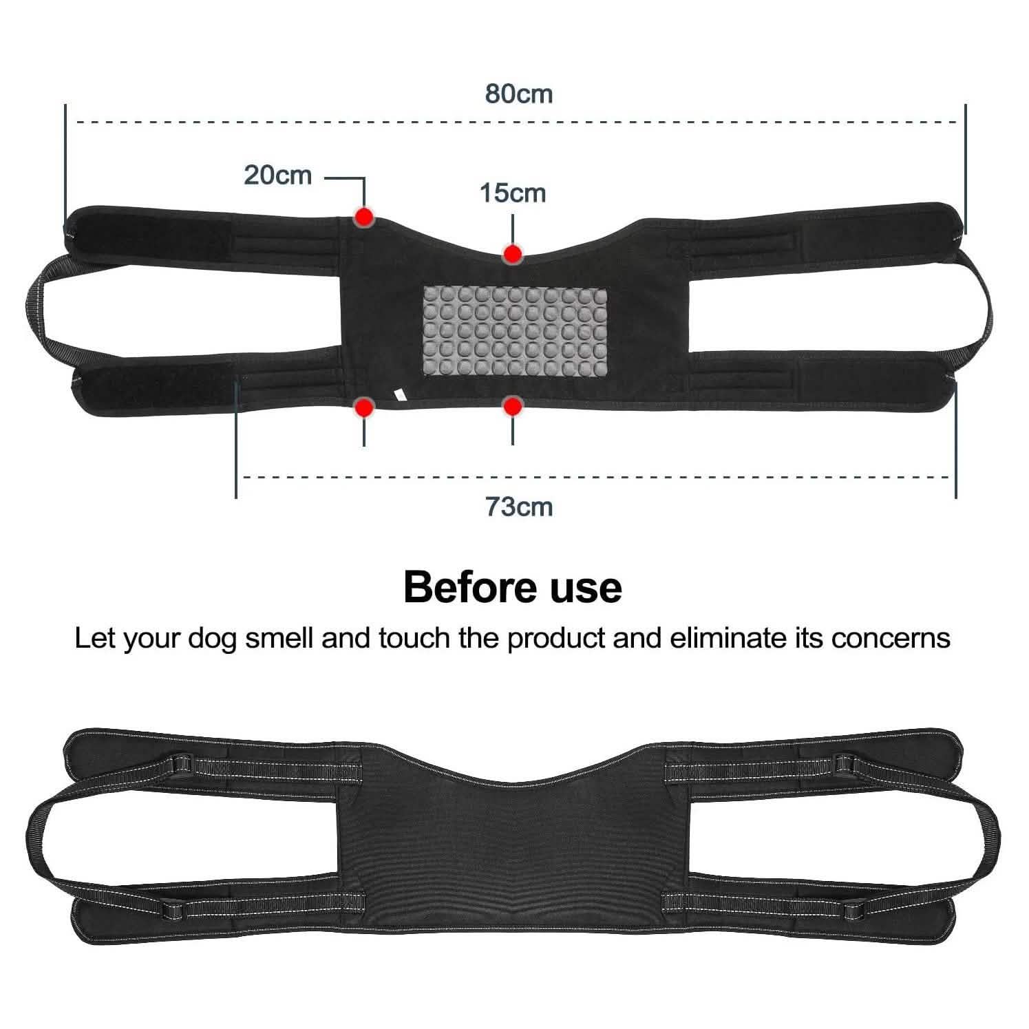 Support Harness Set Adjustable Chest Sling Strap for Elderly Disable Dog