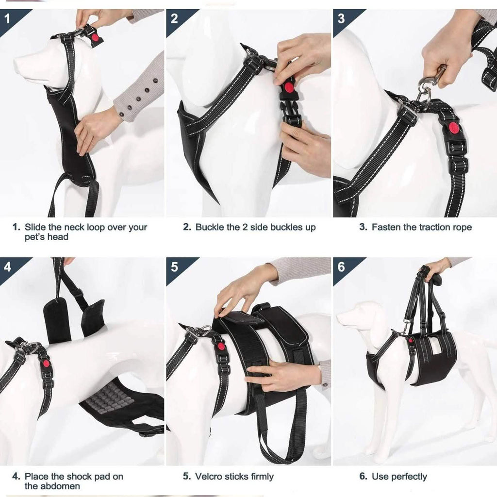 Support Harness Set Adjustable Chest Sling Strap for Elderly Disable Dog