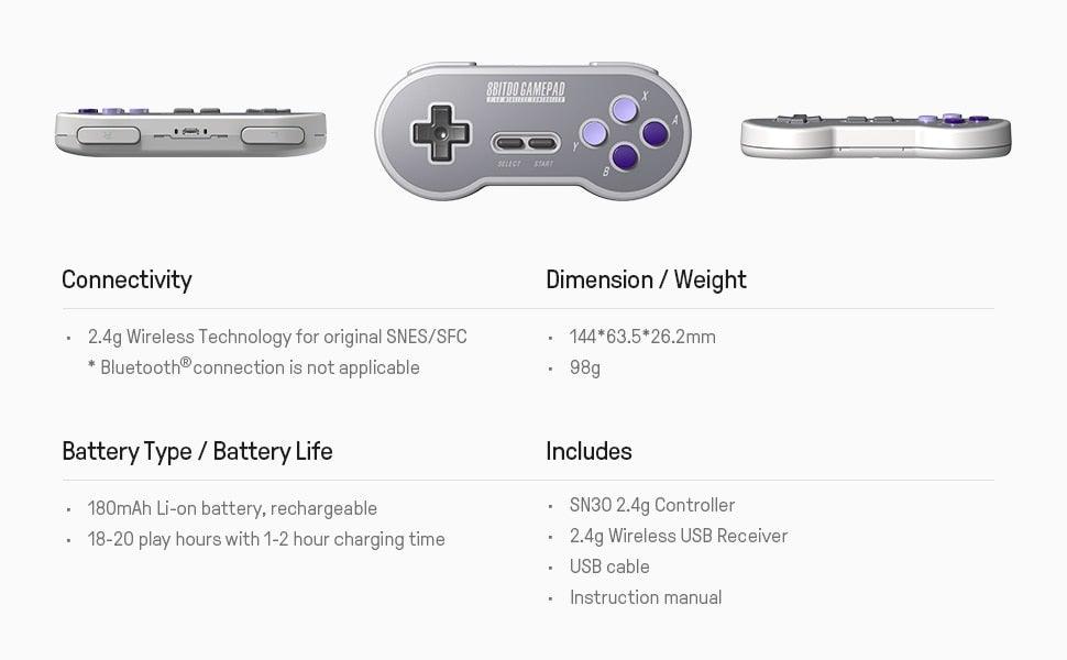 Sustainable Black 2.4G Wireless Gamepad Controller Compatible With PC Laptop Monitor Tablet