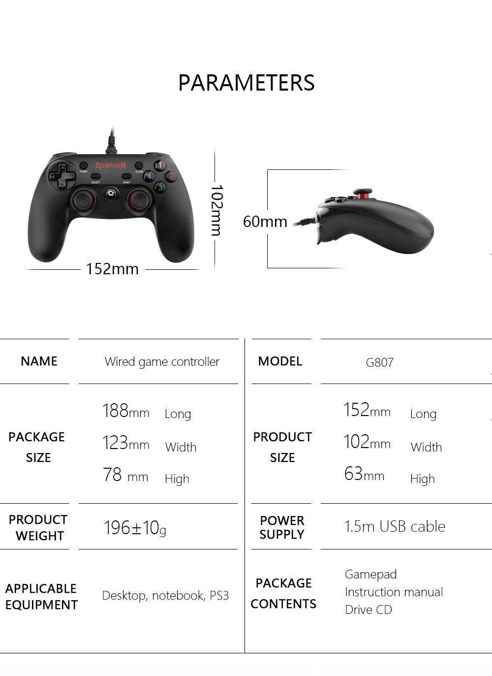 Sustainable Black Wired Dual Vibration Joystick Gamepad Controller Compatible With PC Monitor Laptop