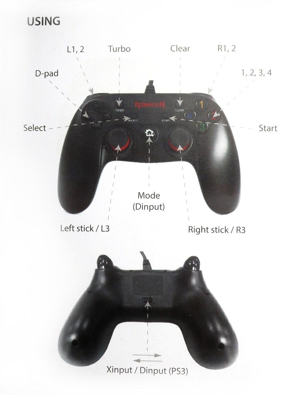 Sustainable Black Wired Dual Vibration Joystick Gamepad Controller Compatible With PC Monitor Laptop