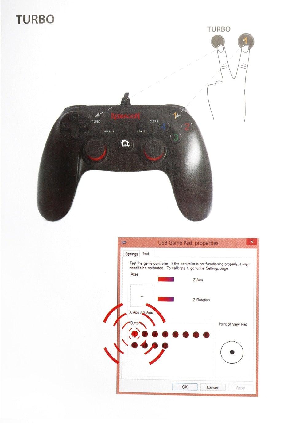 Sustainable Black Wired Dual Vibration Joystick Gamepad Controller Compatible With PC Monitor Laptop