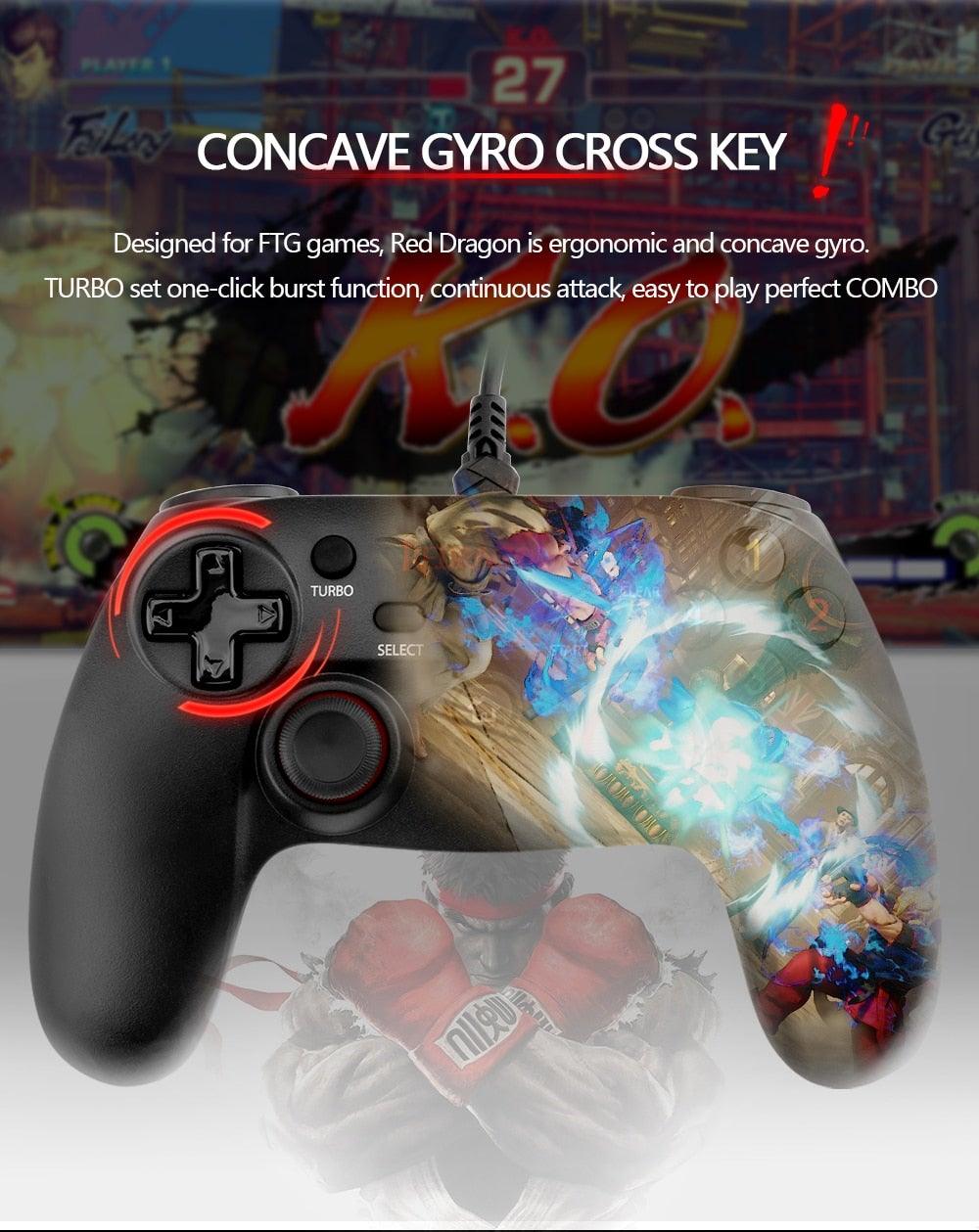Sustainable Black Wired Dual Vibration Joystick Gamepad Controller Compatible With PC Monitor Laptop