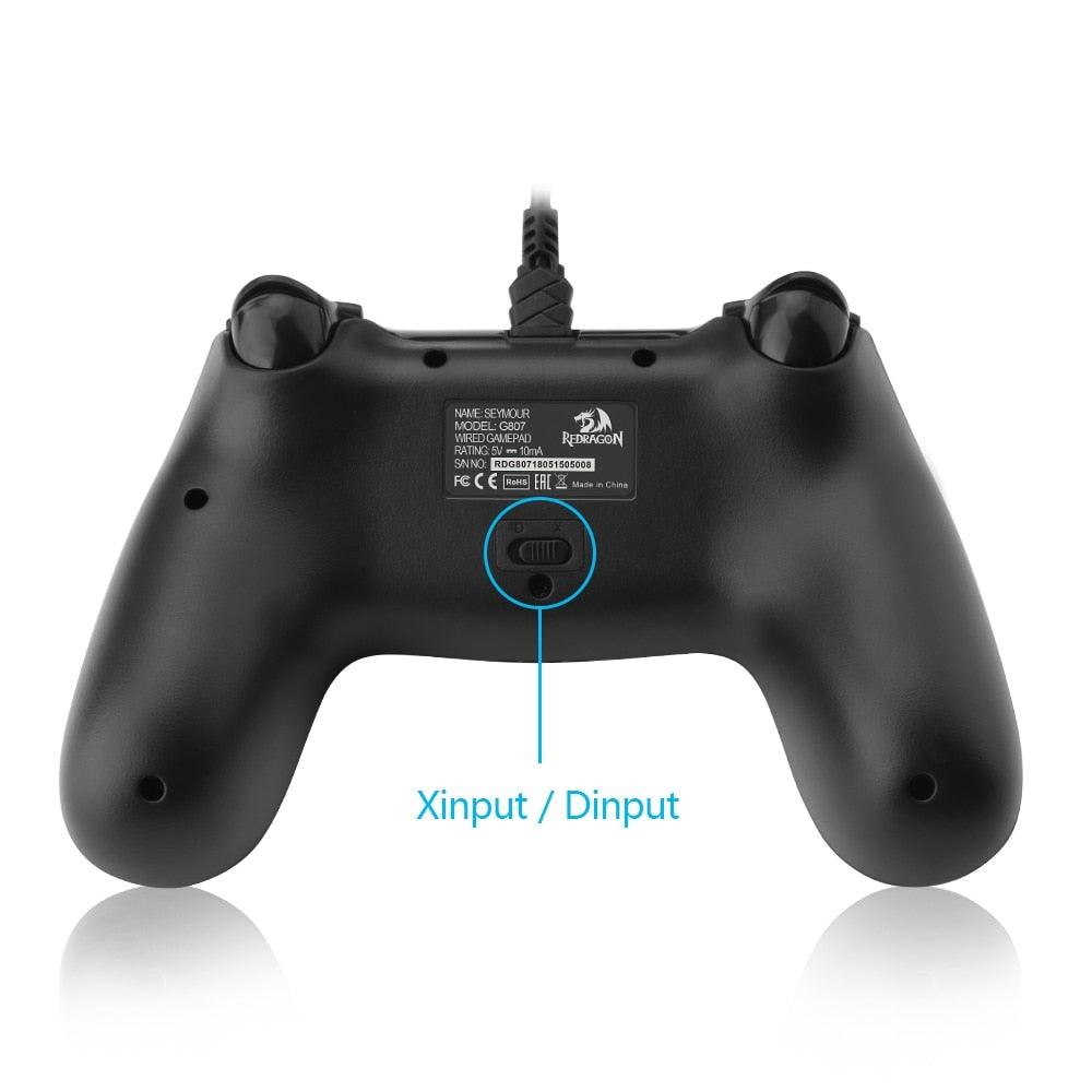 Sustainable Black Wired Dual Vibration Joystick Gamepad Controller Compatible With PC Monitor Laptop