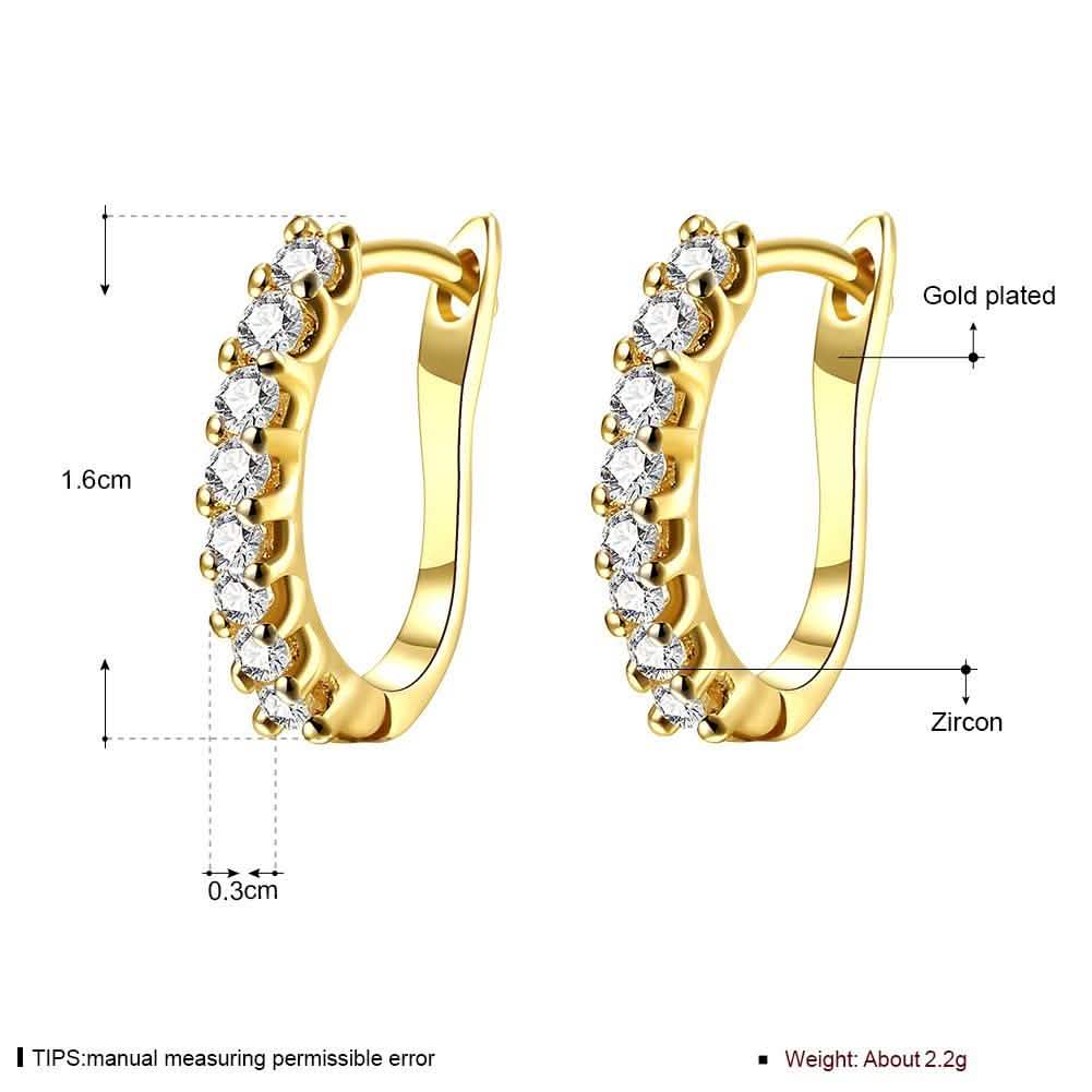 Swarovski Crystal Hoop Earrings In 18K Yellow Gold