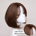 Synthetic Wigs Short Wavy Womens Wig Natural Part Side Hair Black Brown Wigs For Women Heat Resistant Daily Wigs For Black Women Cosplay Wigs For Women Gifts for Girlfriends