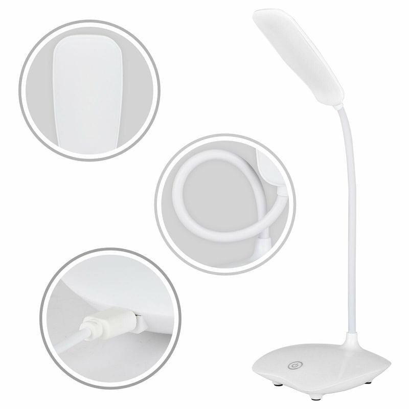 Table Lamp, Rechargeable Table Lamp, Study Room Lamp, Modern Table Lamp, Flexible for Students To Read, Study Room Table Lamp Decorative Table Lamp Cute Study Lamps for Bedroom Décor