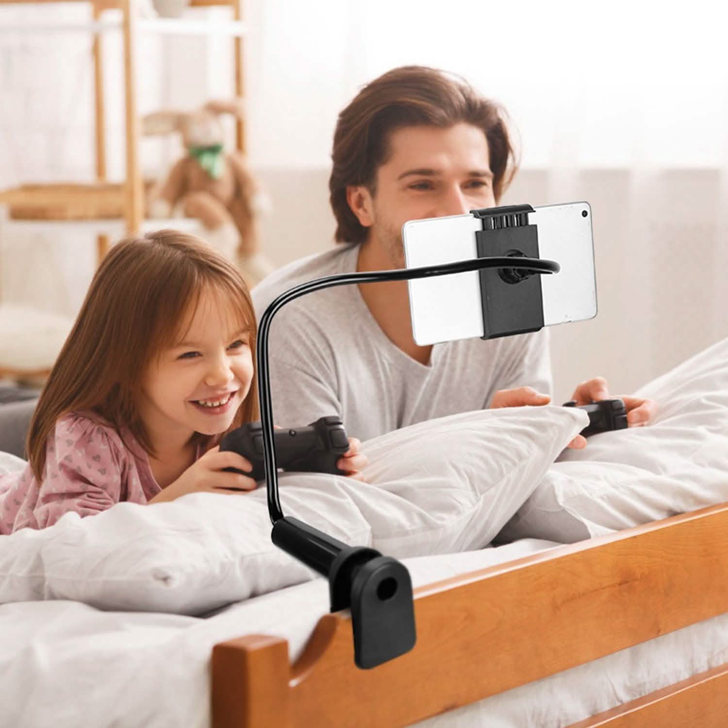 Tablet Gooseneck Stand Bracket with 360¬∞ Rotatable Clip