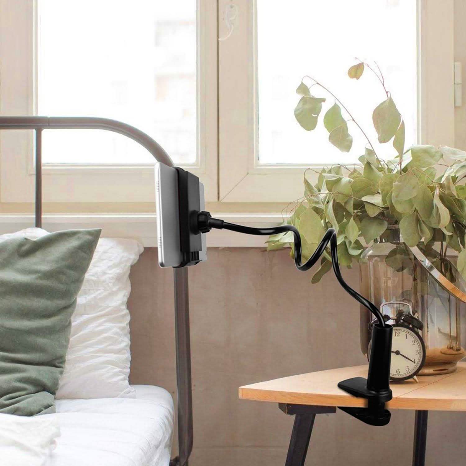 Tablet Gooseneck Stand Bracket with 360¬∞ Rotatable Clip