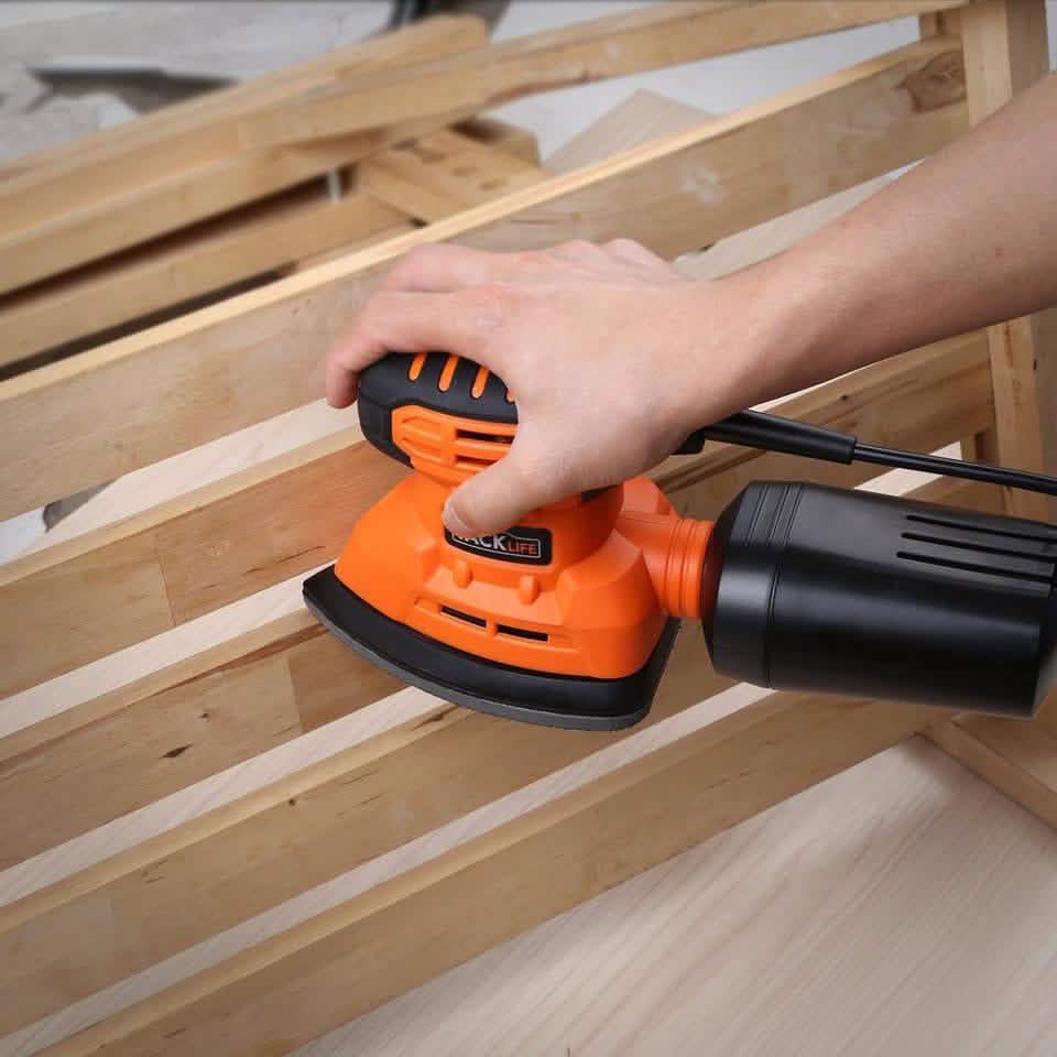 Tacklife Classic Mouse Detail Sander With 12 Pieces Sandpapers