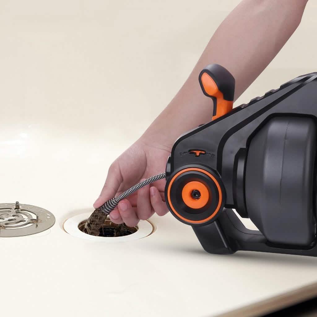 TACKLIFE Drain Snake 25Ft Automatic Cordless Drain Clog Remover