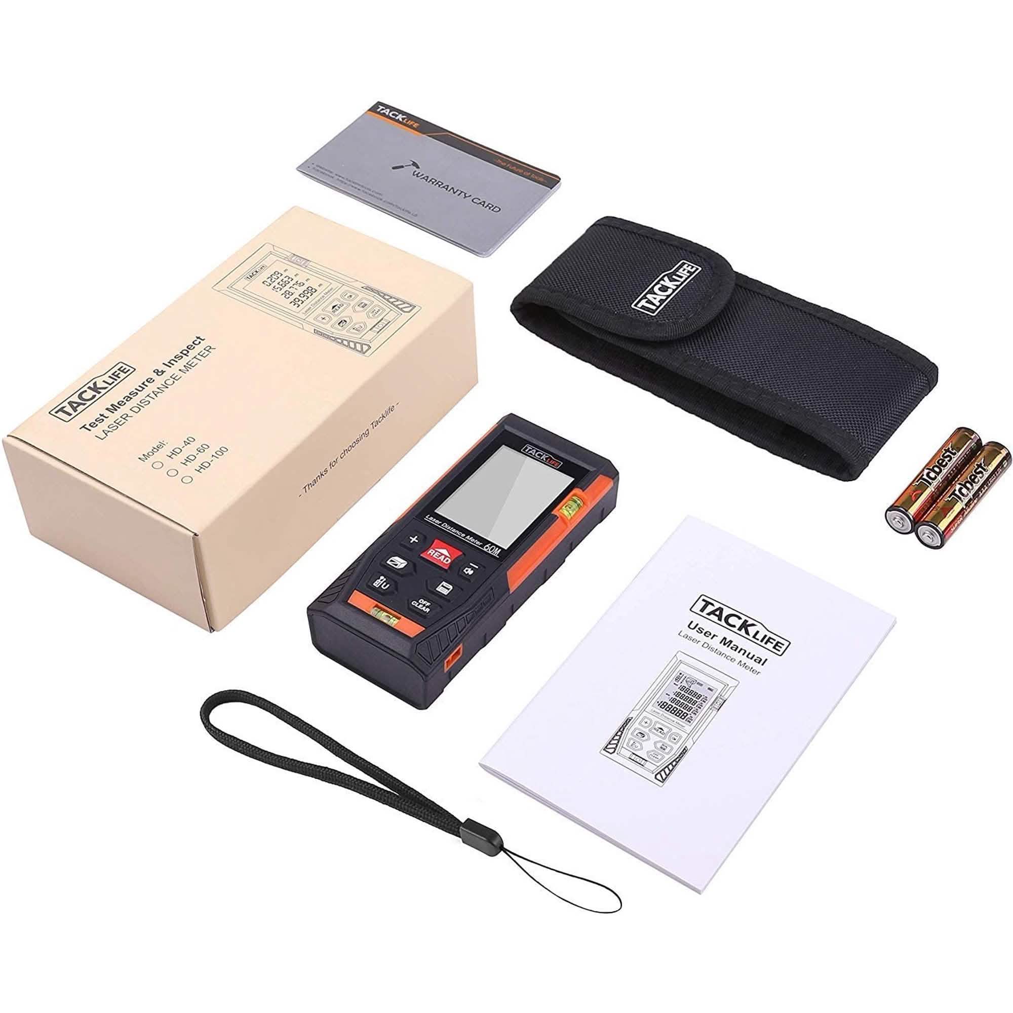 Tacklife HD60 Classic Laser Measuring Device 196Ft