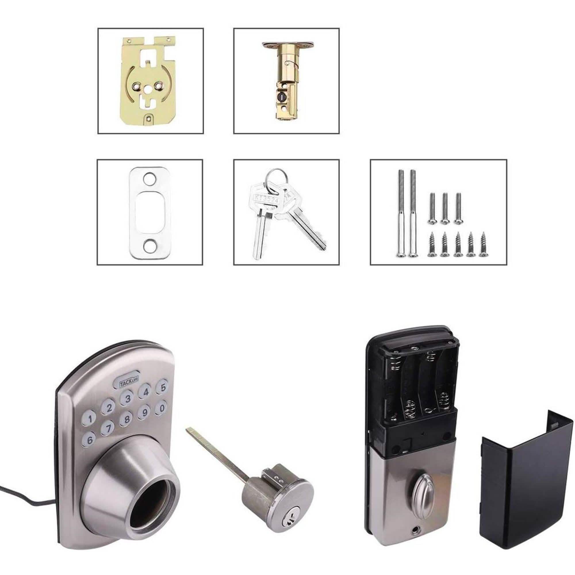TACKLIFE Keypad Electronic Deadbolt Door Lock, Keyless Entry Door Lock With 1-Touch Motorized Auto-Locking