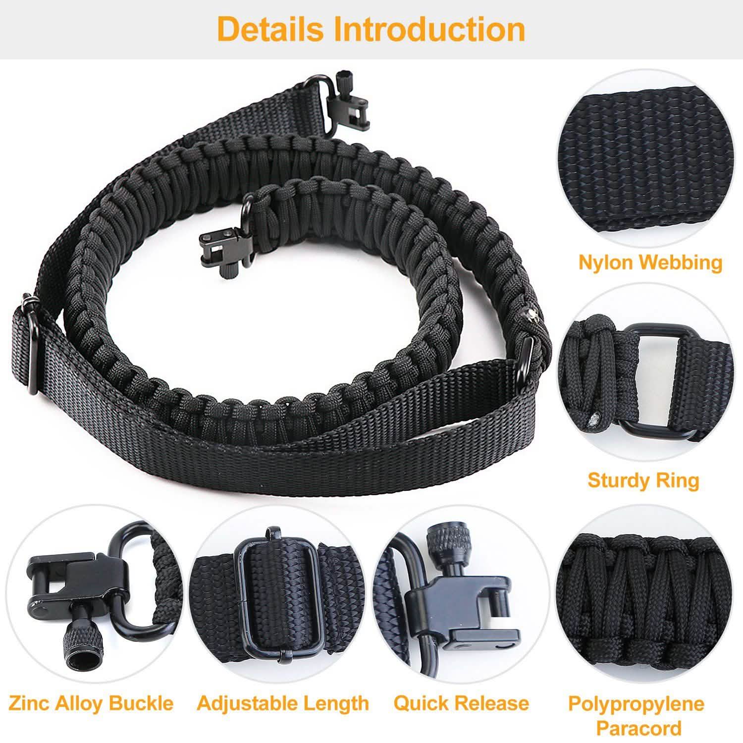 Tactical Paracord Sling - Adjustable Paracord Strap